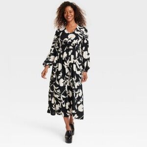 Knox Rose Smocked Long Sleeve Maxi Dress